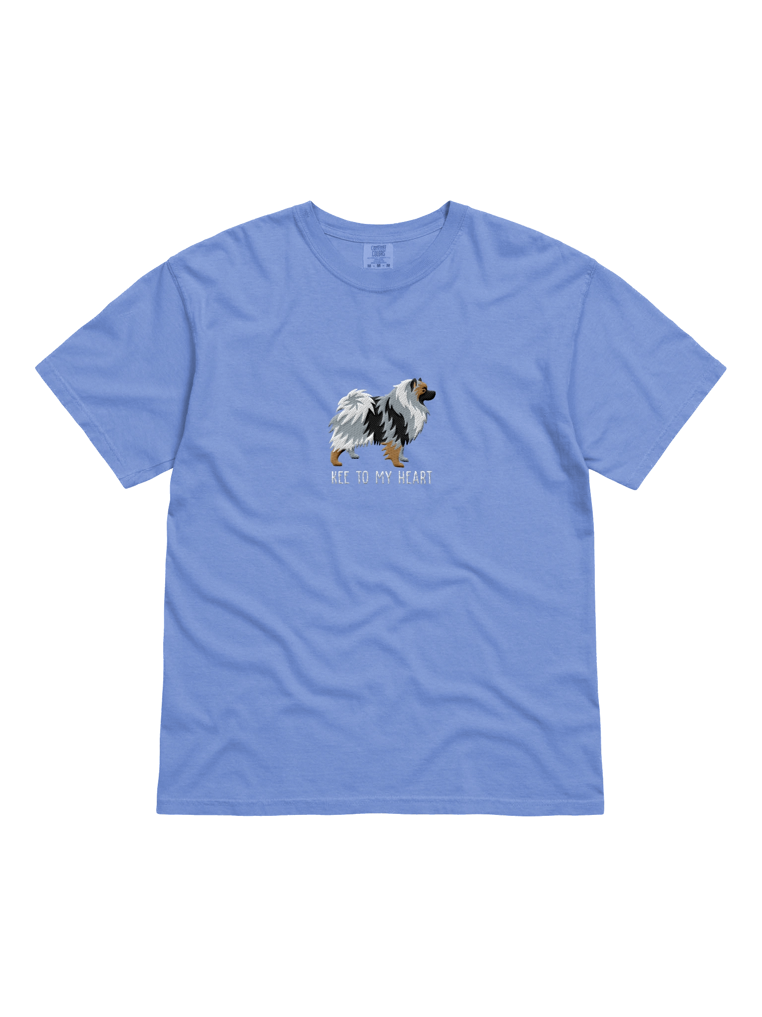 Kee to My Heart T-Shirt(Embroidered) of a Keeshond(Brownish Gray) product image (31)