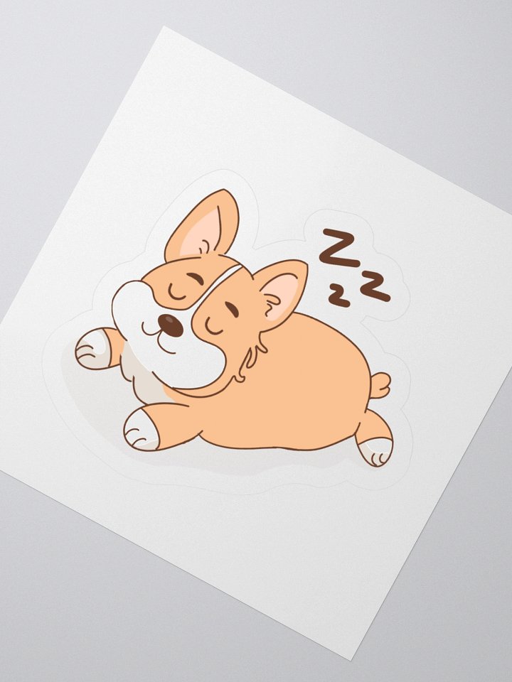 Sleeping Corgi Sticker product image (2)