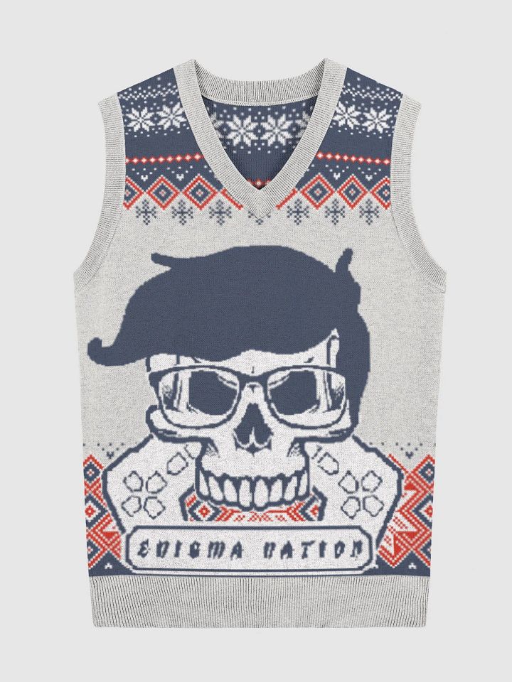 Enigma Nation Knitted V-Neck Vest 17 product image (1)