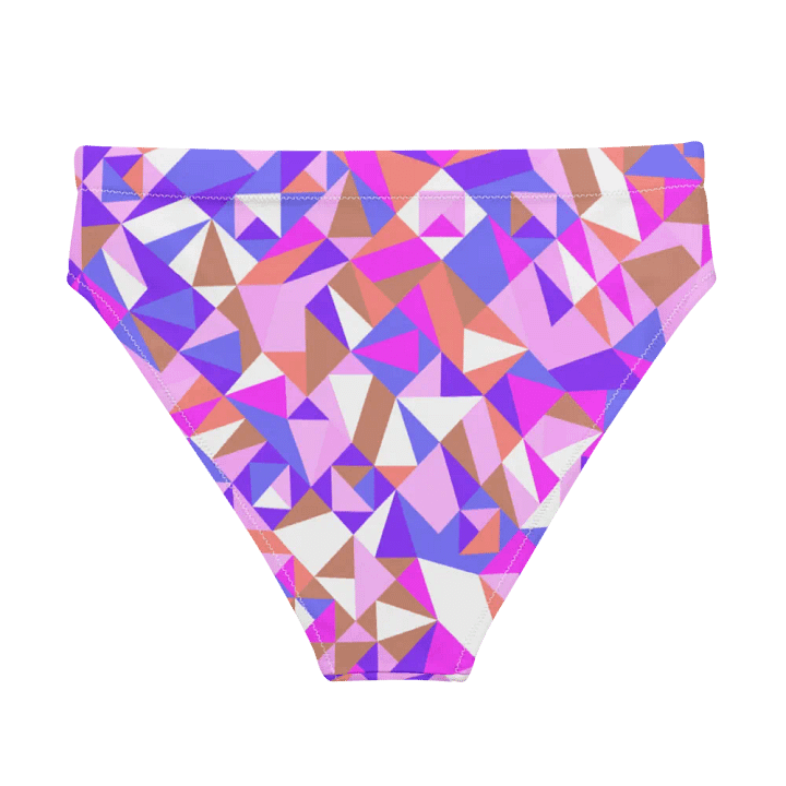 Colorful vector Pattern Design High Waisted Bikini Bottom - v5 product image (1)