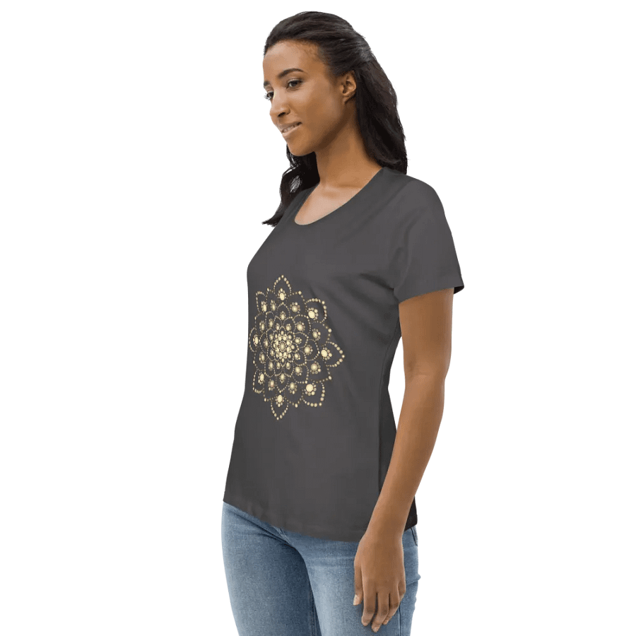 Golden-Brown Mandala Eco T-Shirt product image (3)