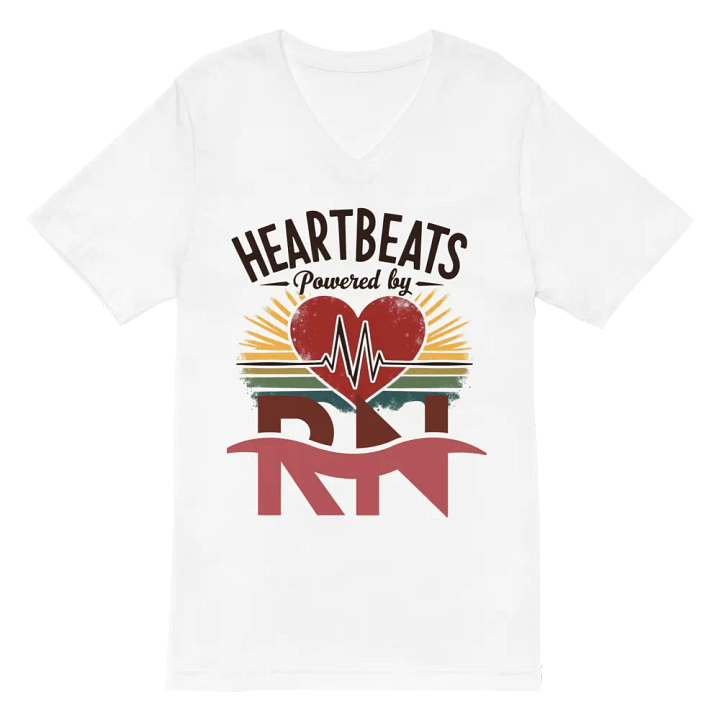 Heartbeats Powered by RN V-Neck Tee product image (2)