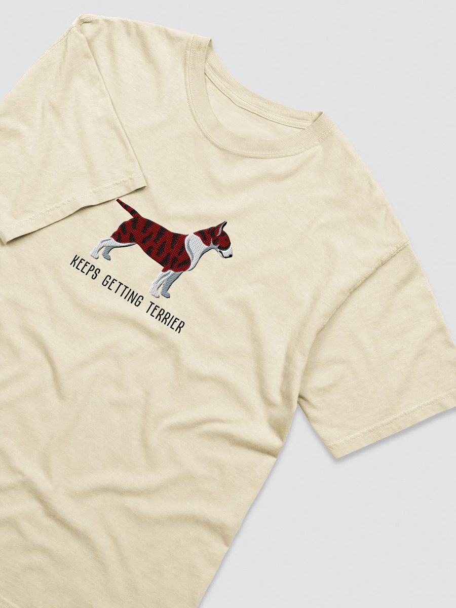 Keeps Getting Terrier T-Shirt(Embroidered) of an English Bull Terrier(Brindle) product image (27)