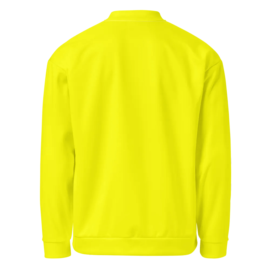 Plain Color Yellow Bomber Jacket product image (2)