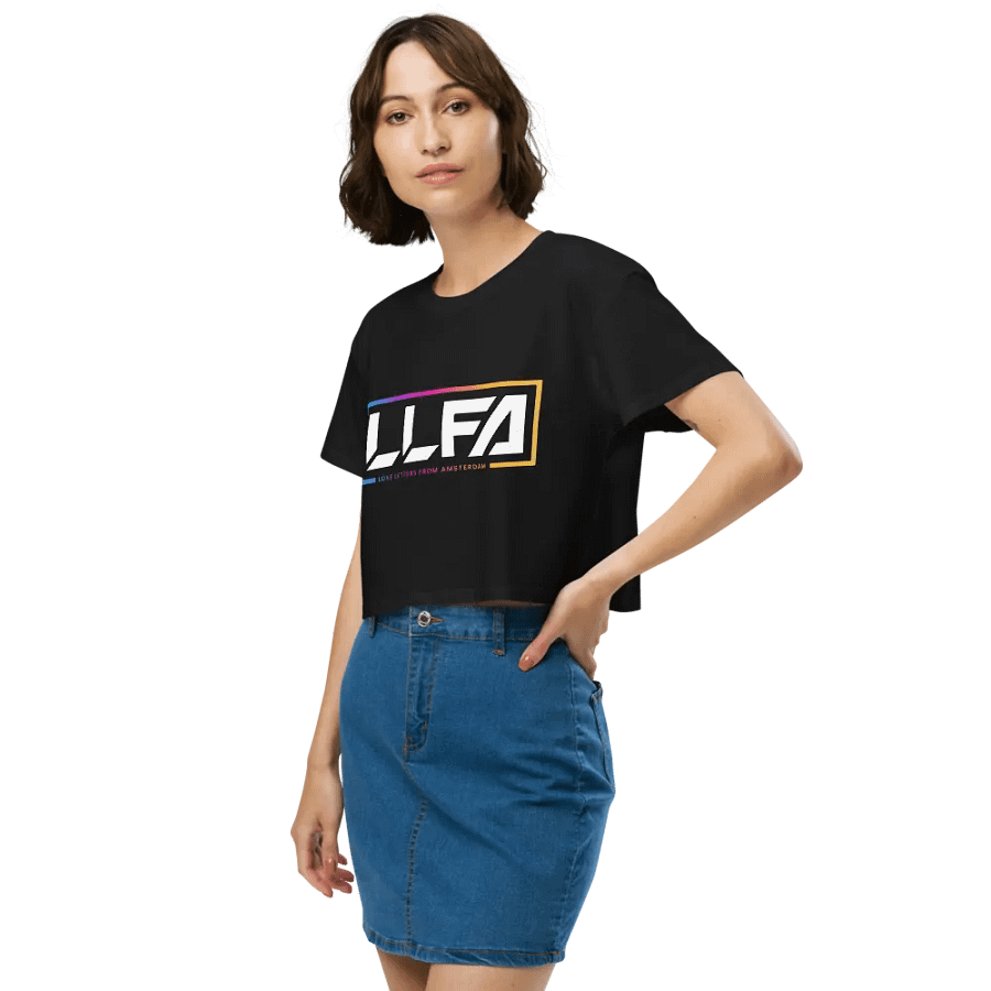 LLFA Logo Premium Crop T-Shirt - Black product image (5)