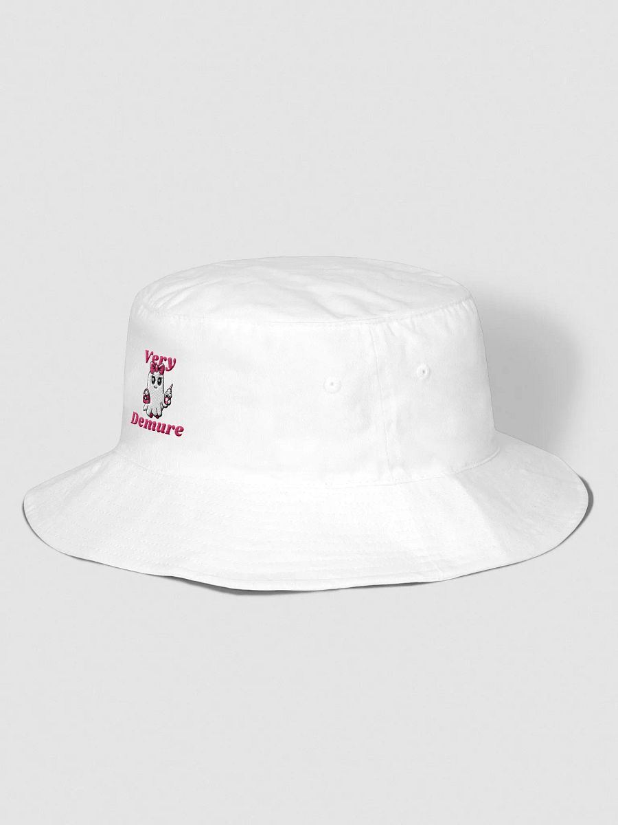 Very Demure Cute Ghost Embroidered Mid-profile Bucket Hat product image (3)