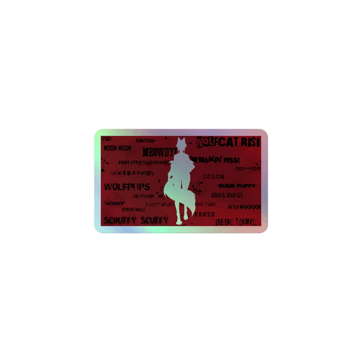 WolfcatRisi Word Wall Holographic Sticker product image (1)