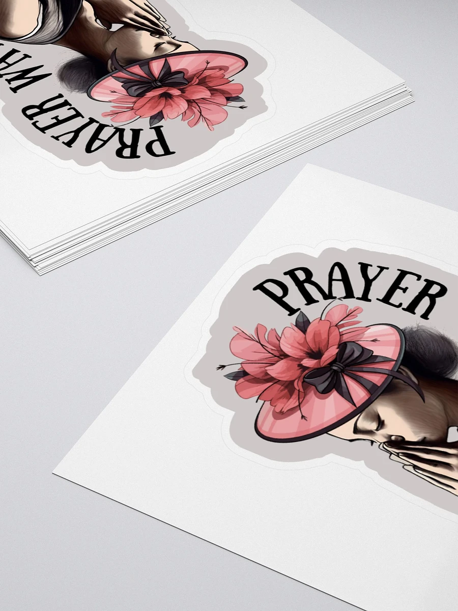 Lavender Prayer Warrior Church Lady Sticker product image (4)