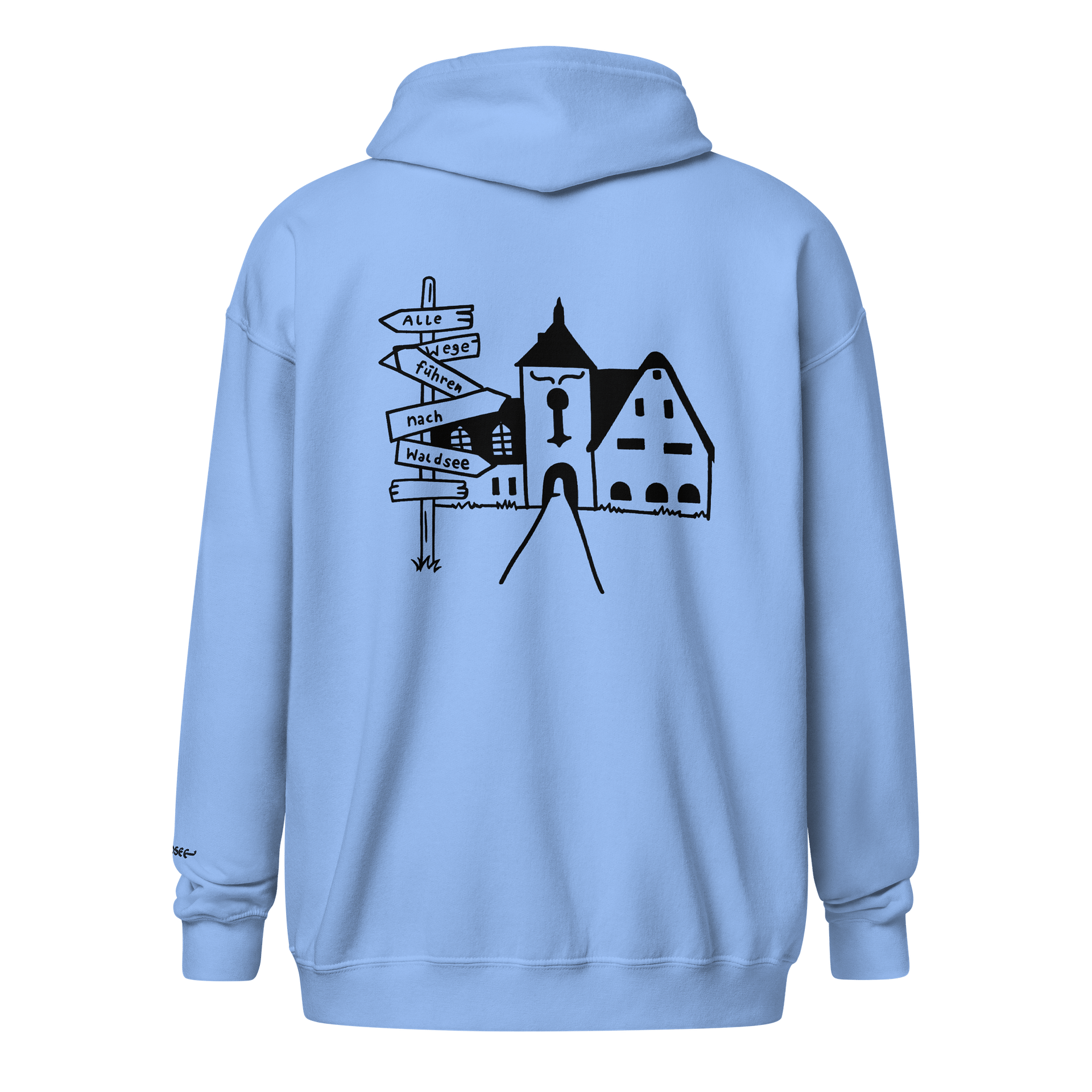 Alle Wege führen nach Waldsee adult zip hoodie (multiple colors) product image (2)
