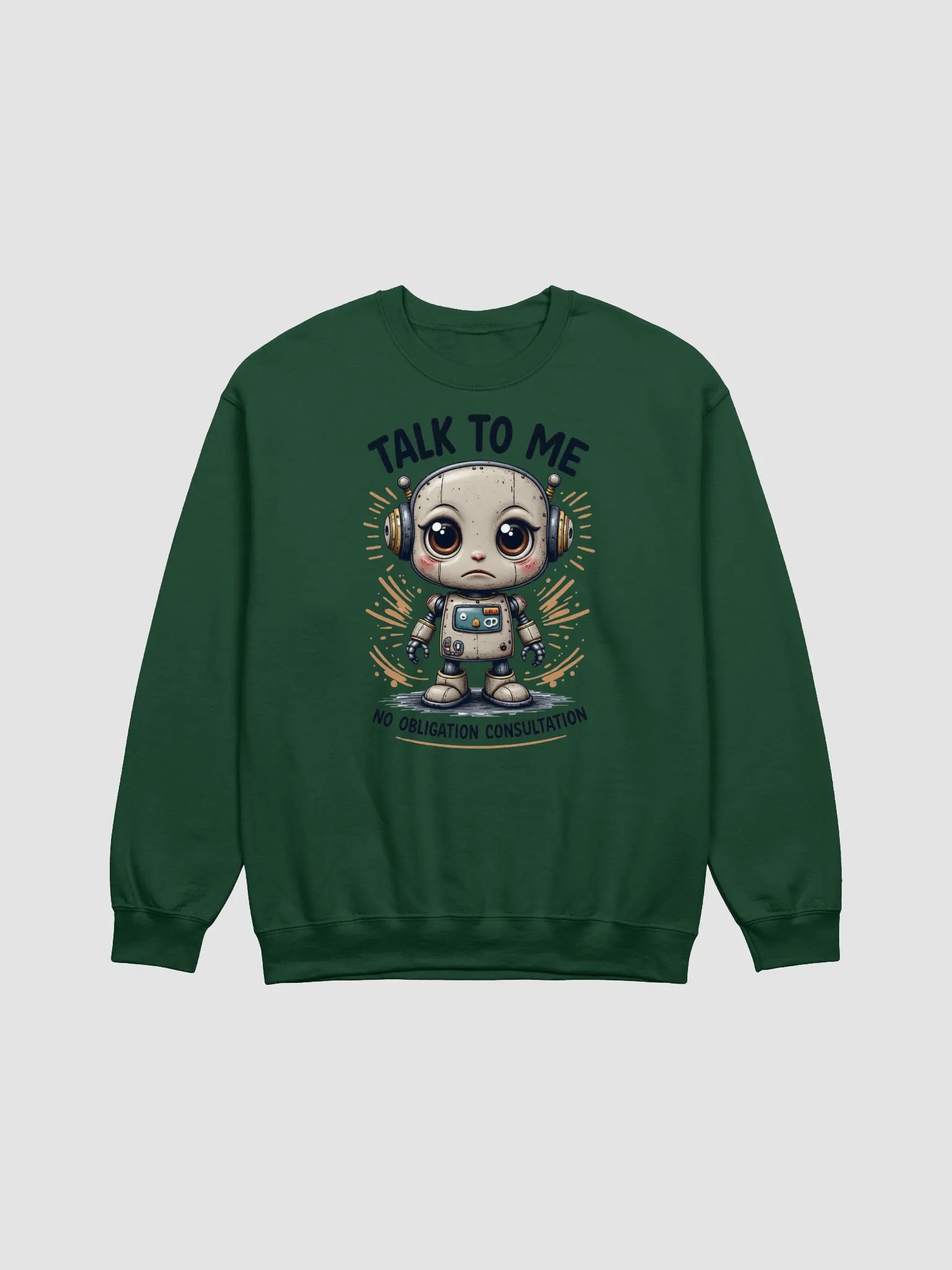 Sad Lonely Robot Crewneck Sweatshirt product image (4)