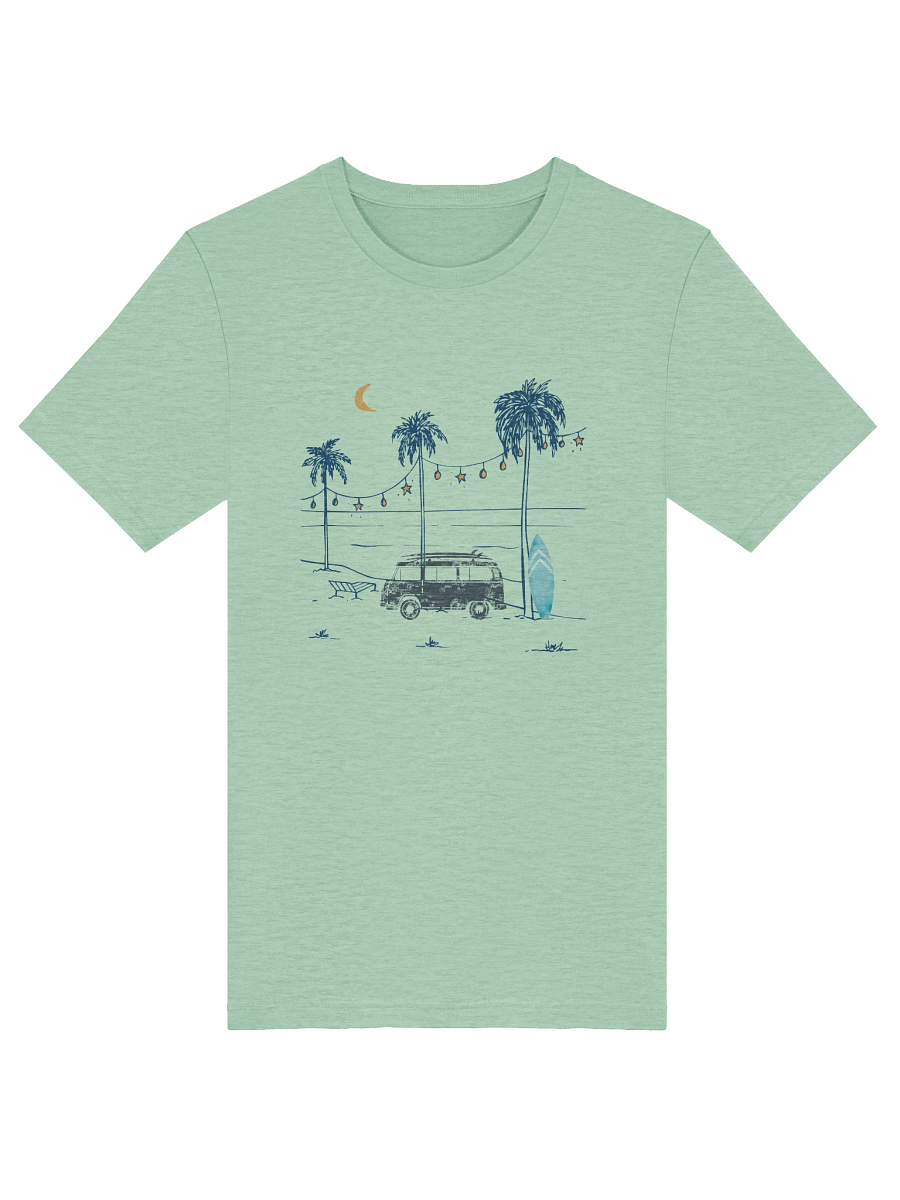 Retro Van Under Moonlight | Chill Beach Vibes Tee product image (89)