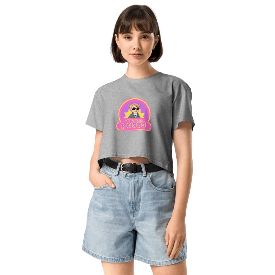 My Job is Posts Crop Top T-shirt product image (12)