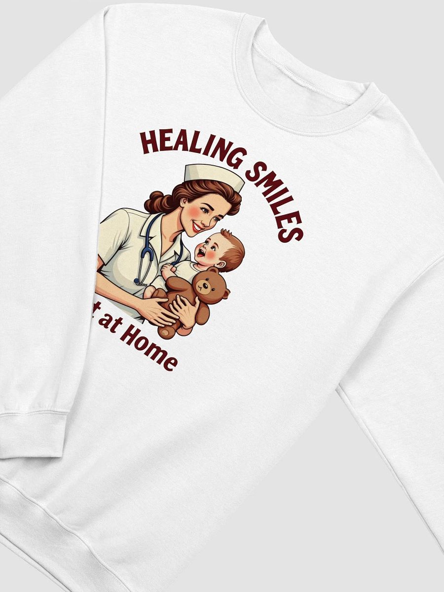 medical moms, dads, Healing Smiles Nurse Crewneck Sweatshirt product image (16)