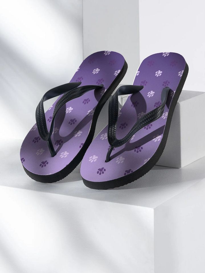 Unisex Paw Print Flip Flops product image (1)