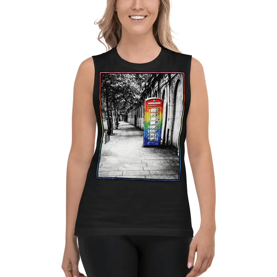 British Telephone Box - LGBTQ Pride Design Muscle Tank product image (5)