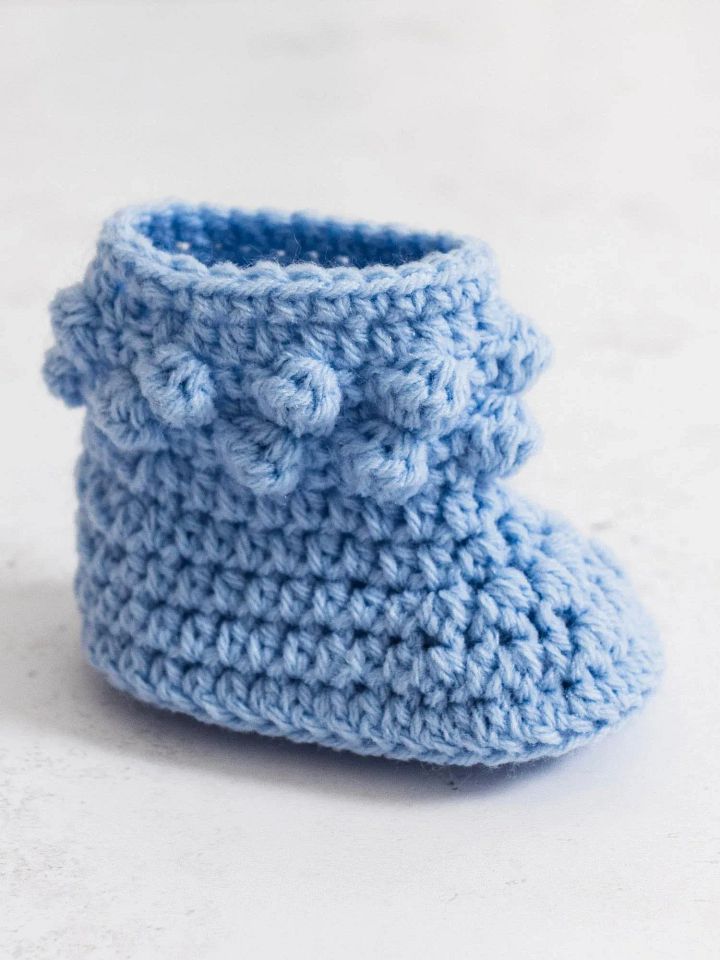 Crochet Pattern: Bobble Baby Booties product image (1)
