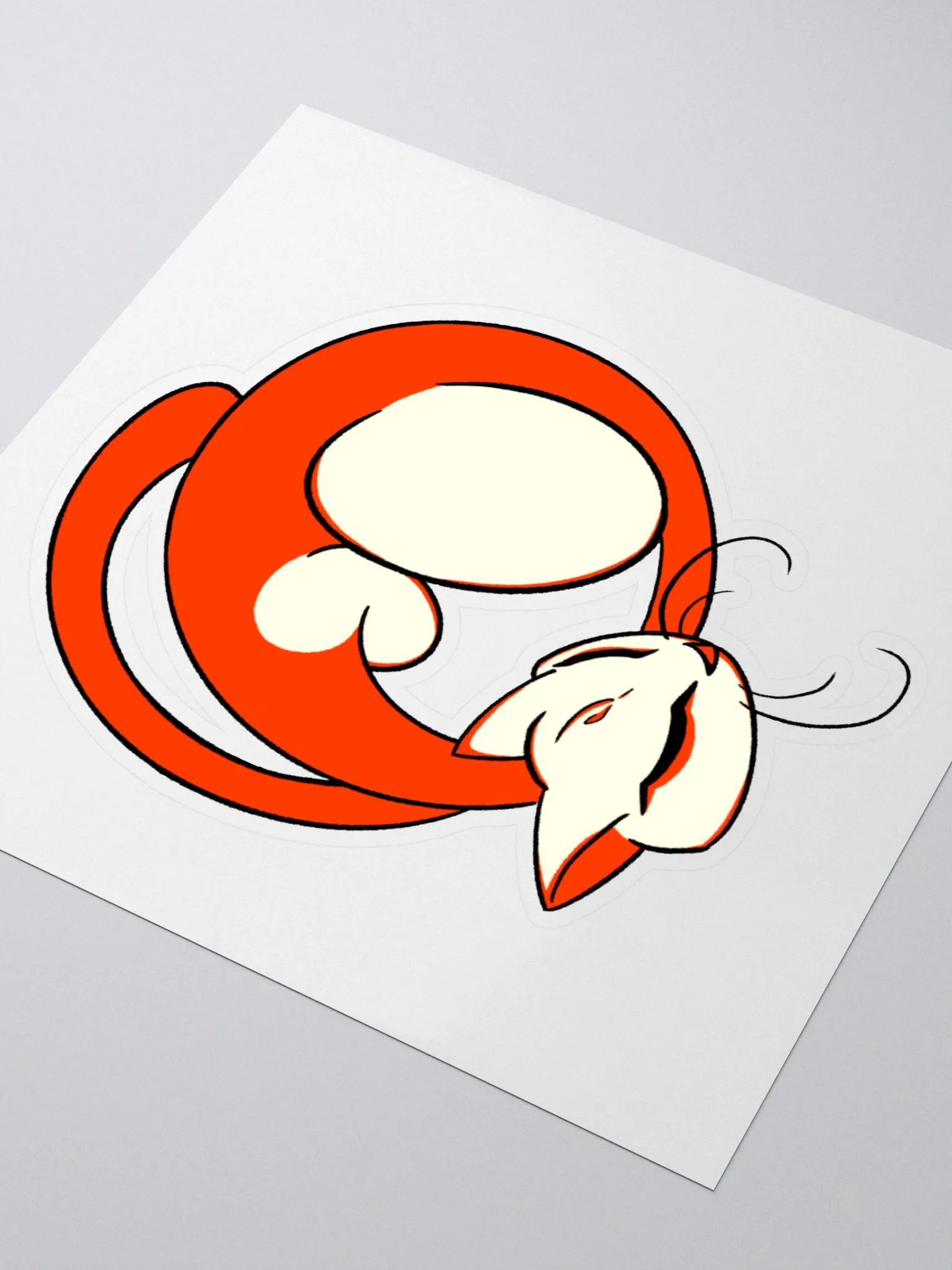 Calming Orange Cat Sticker product image (3)