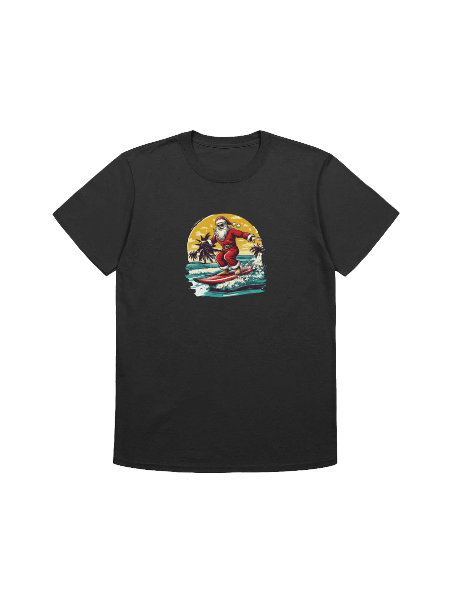 Surfing Santa Christmas Unisex T-Shirt product image (1)