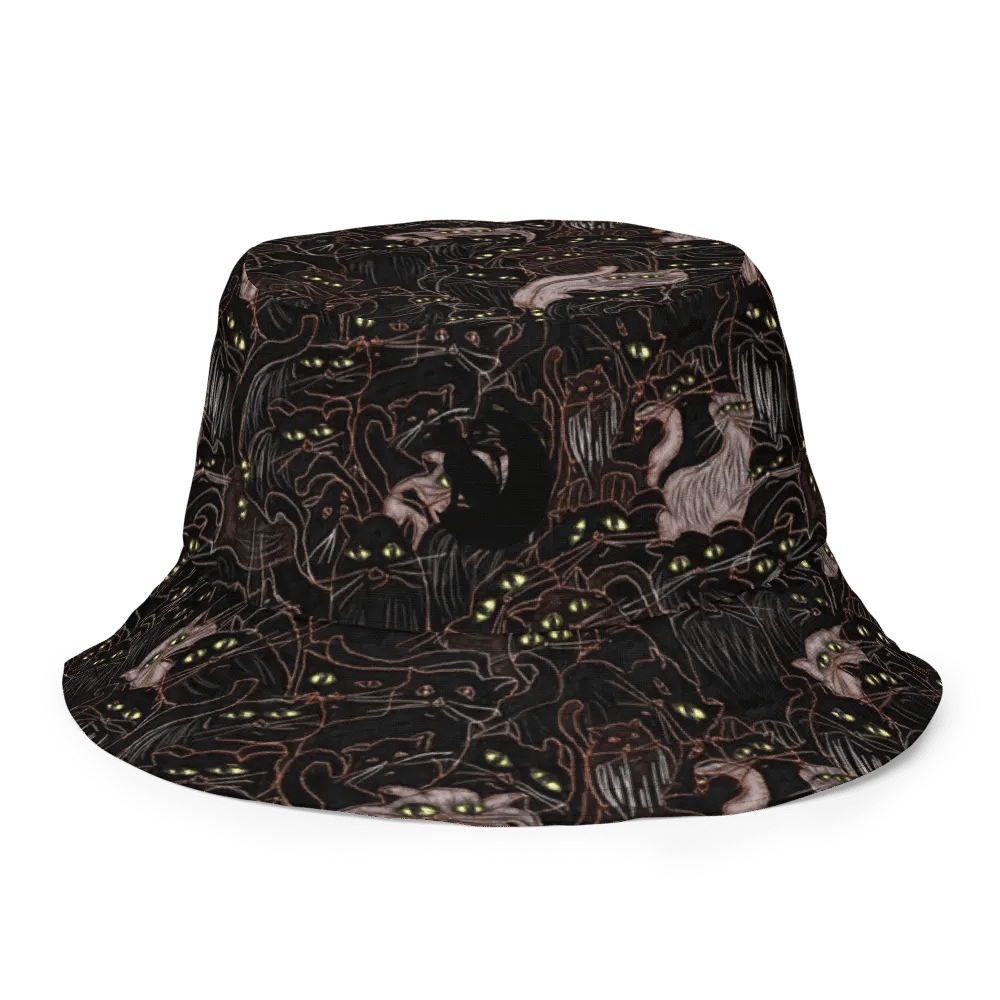 Abstract and Black Cats Bucket Hat product image (3)