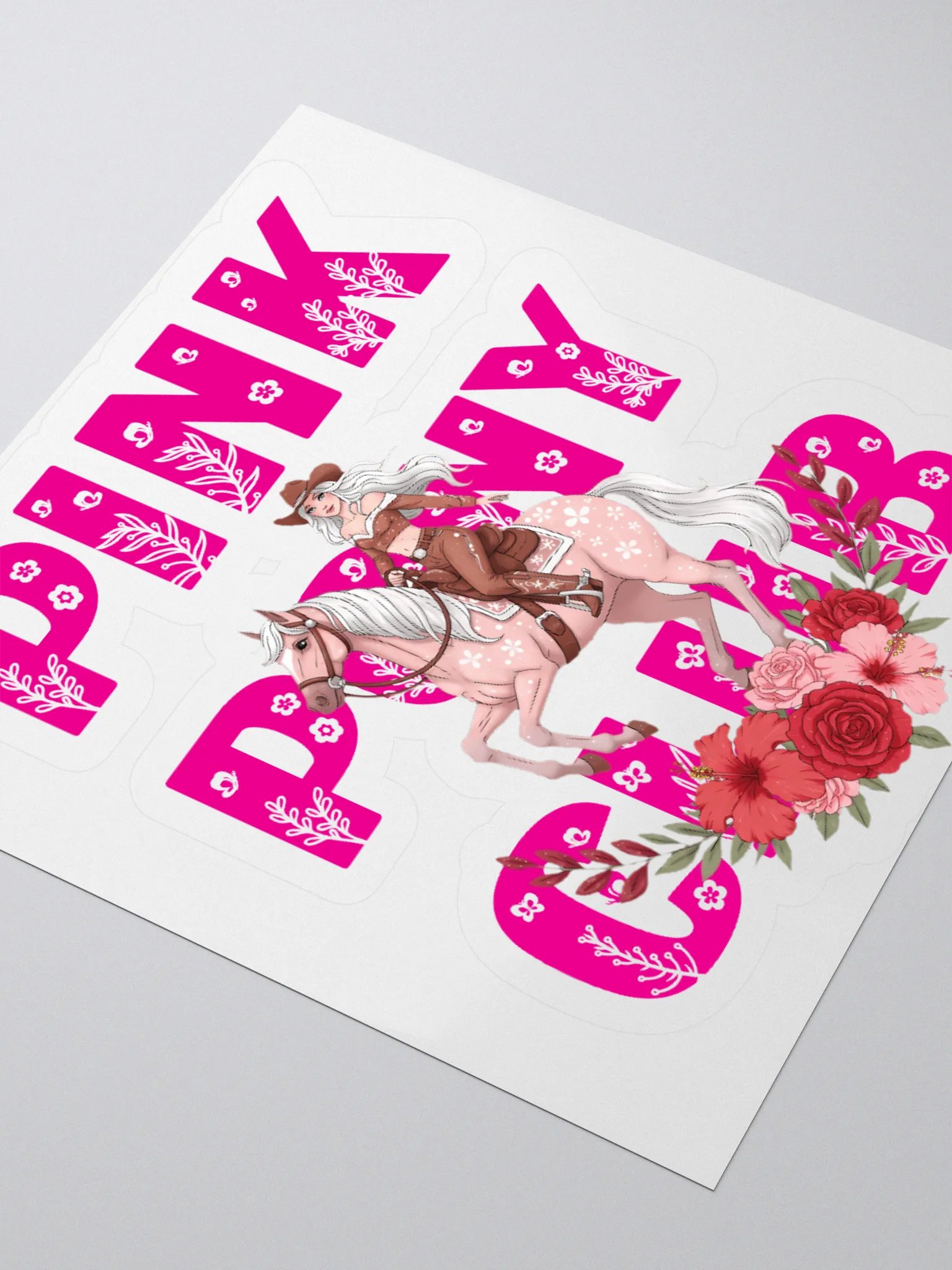 Pink Pony Club cowgirl Kiss Cut Stickers product image (7)