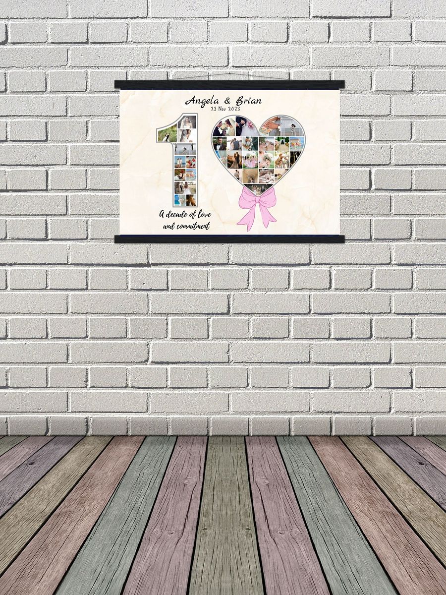 10 Year Anniversary Photo Collage Canva Template product image (6)