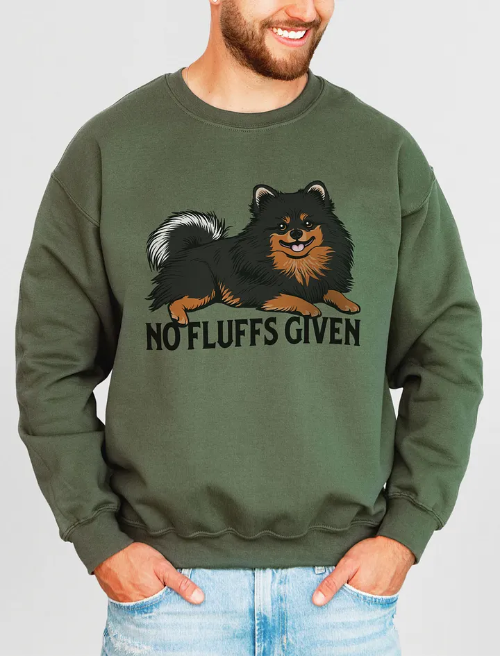 No Fluffs Given Sweatshirt of a Pomeranian(Tricolor) | Funny Shirt for Pomeranian Paw-rents product image (13)