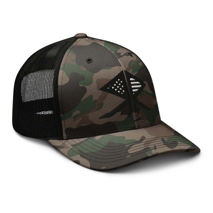 RR Black Flag Edition Camo Trucker Hat product image (8)