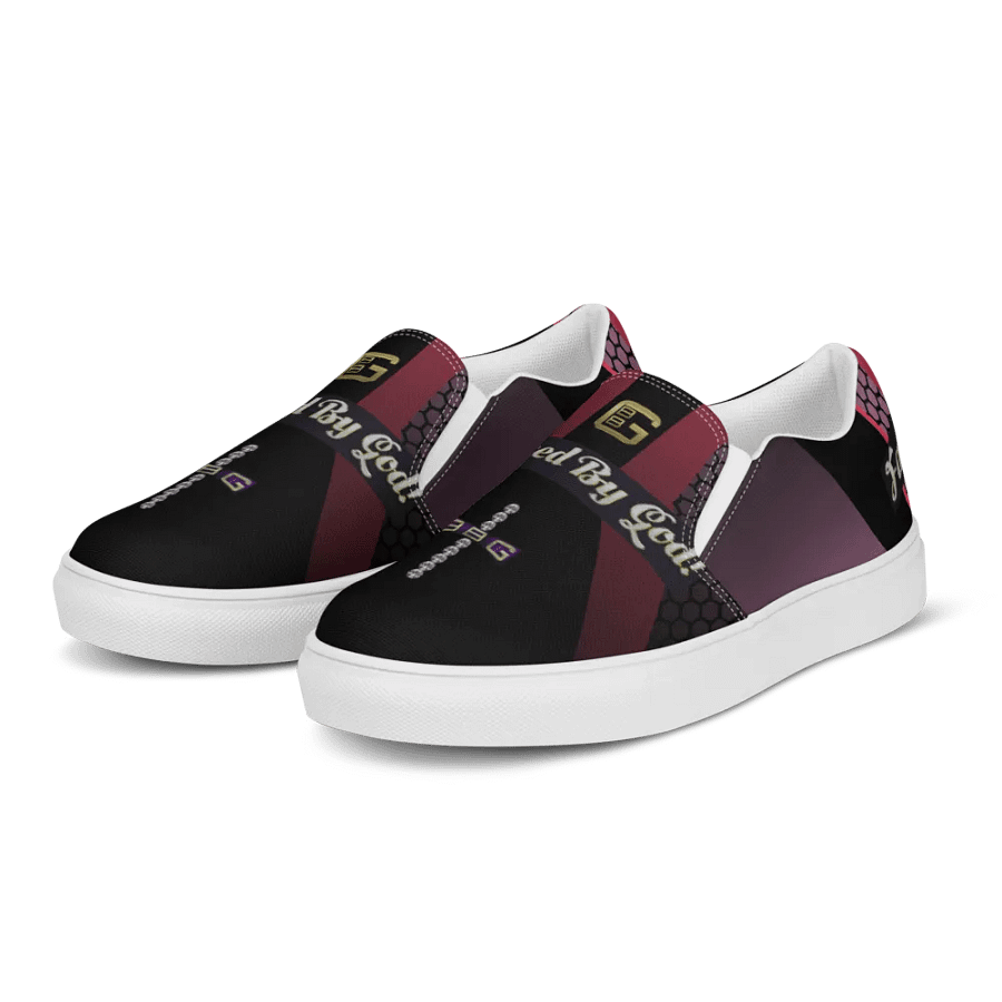 BBG Diamond Cross Black and Purple Men's Slip Ons V2 product image (3)