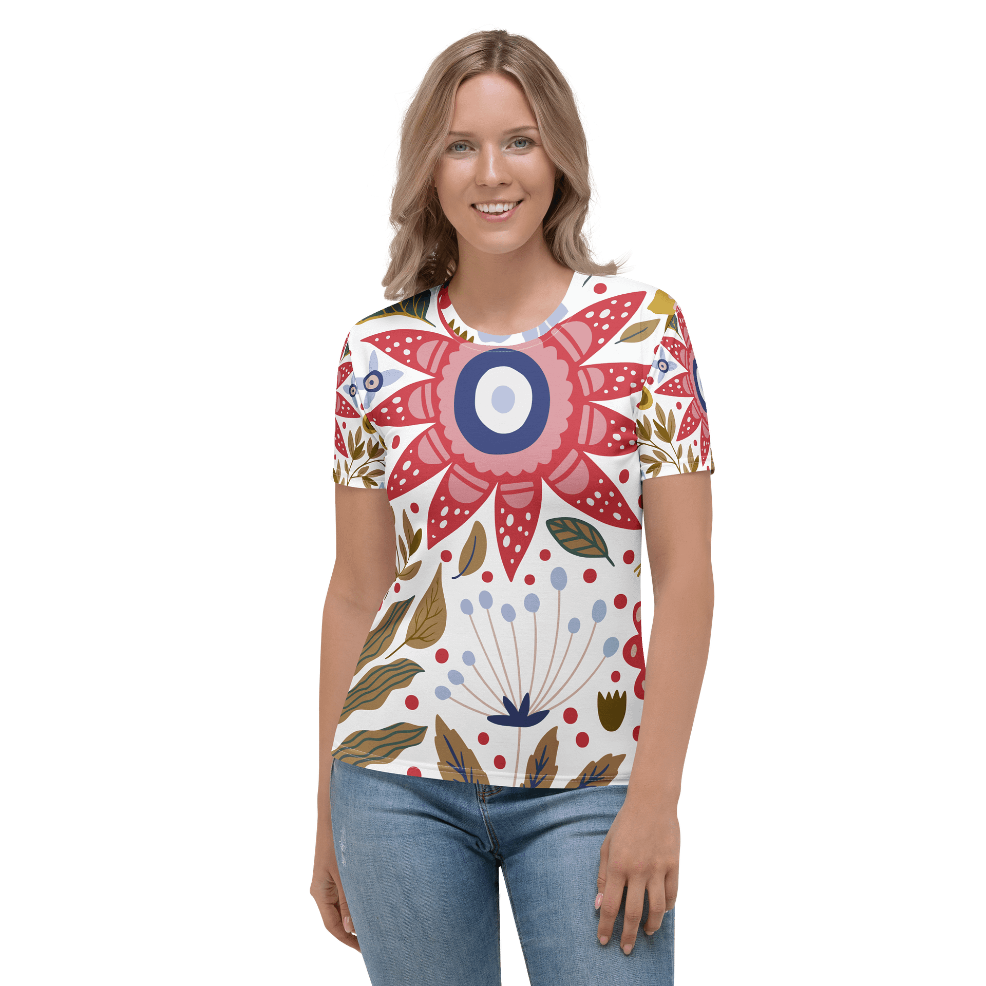 Vibrant Floral Fantasy Women's T-Shirt product image (2)