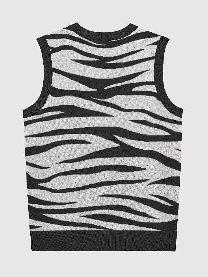 Zebra Chic Knitted V-Neck Vest product image (8)