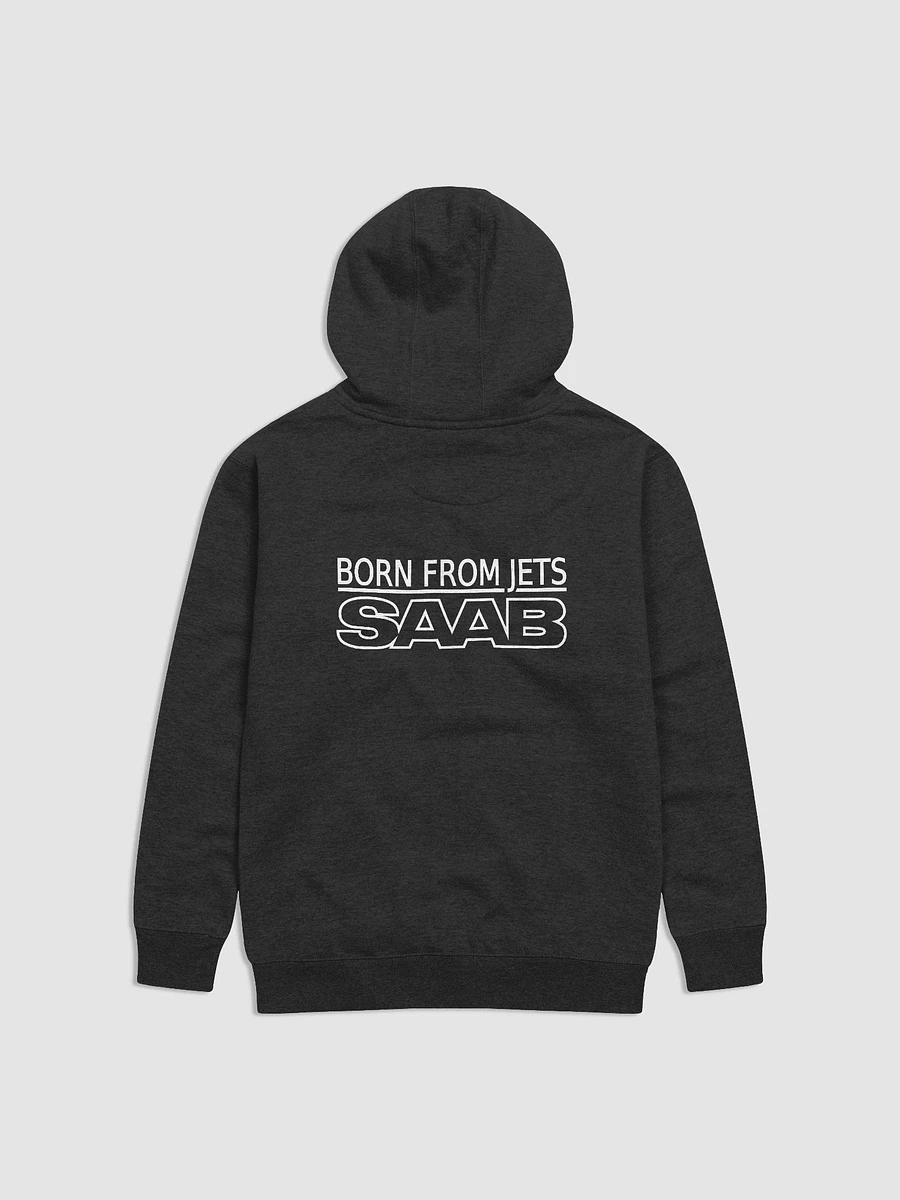Classic unisex SAAB JET front and BORN FROM JETS at the rear Hoodie product image (3)