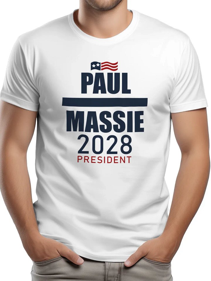 Paul Massie 2028 President T-Shirt product image (1)