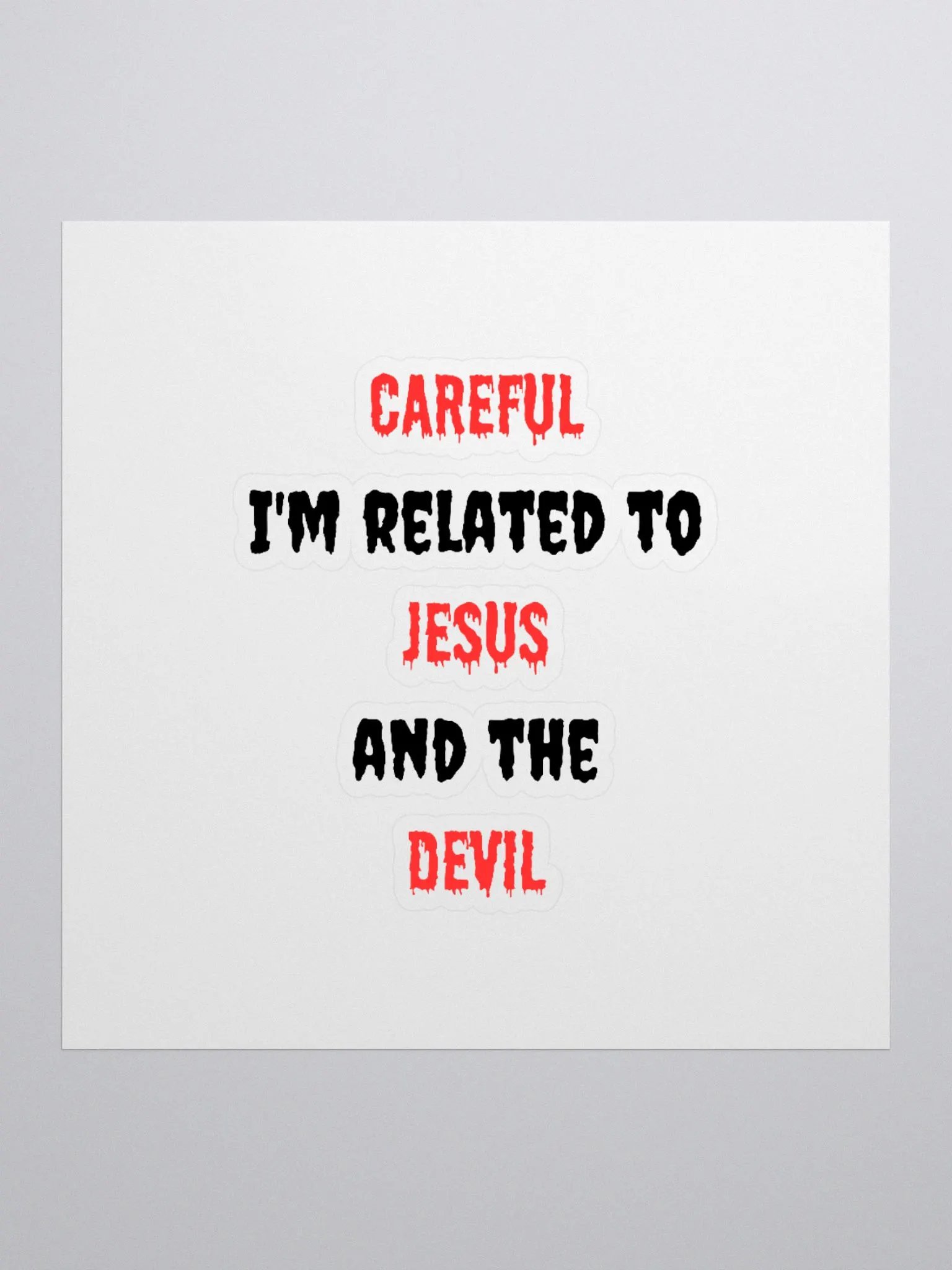 Related to Jesus and the Devil Kiss Cut Stickers product image (2)