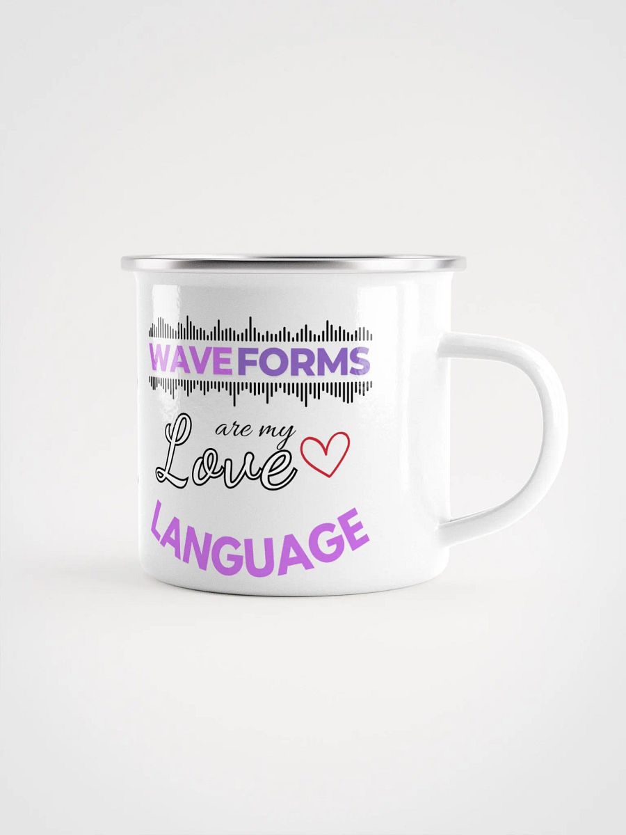 "Waveforms Are My Love Language" Enamel Coffee Mug product image (1)