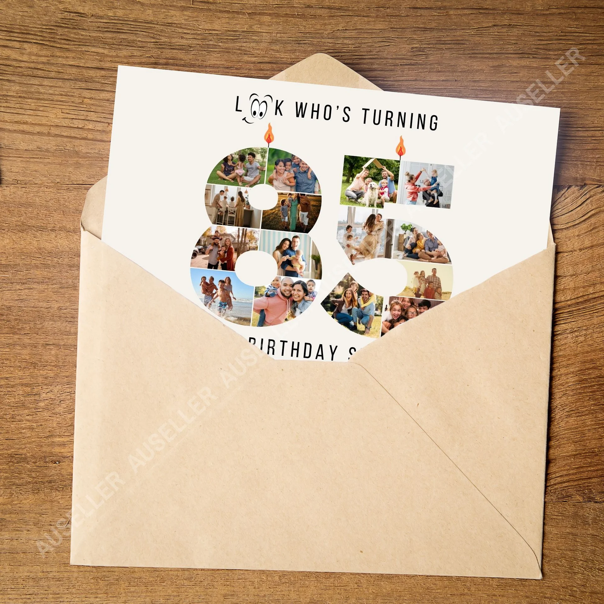 85th Birthday Number Photo Card Canva Template product image (2)