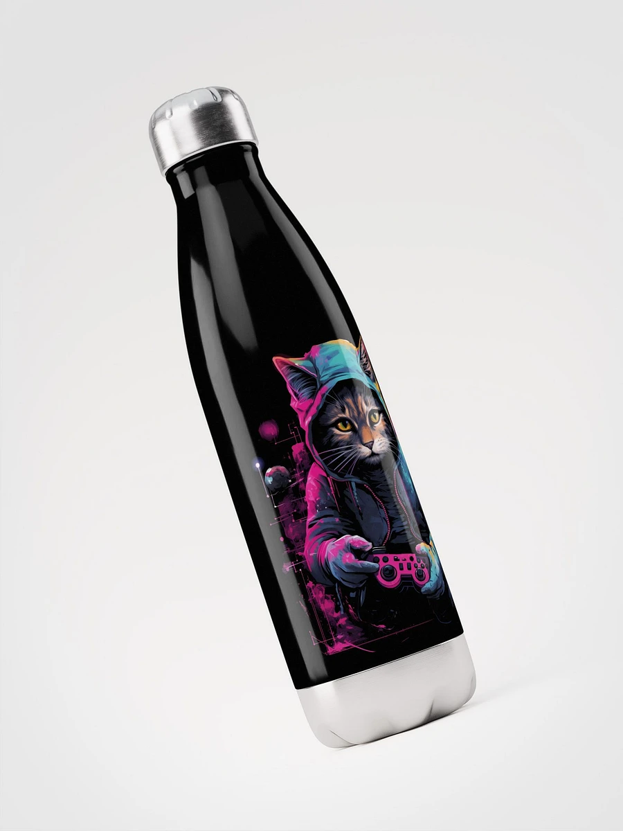 Gamer Cat Stainless Steel Water Bottle product image (3)