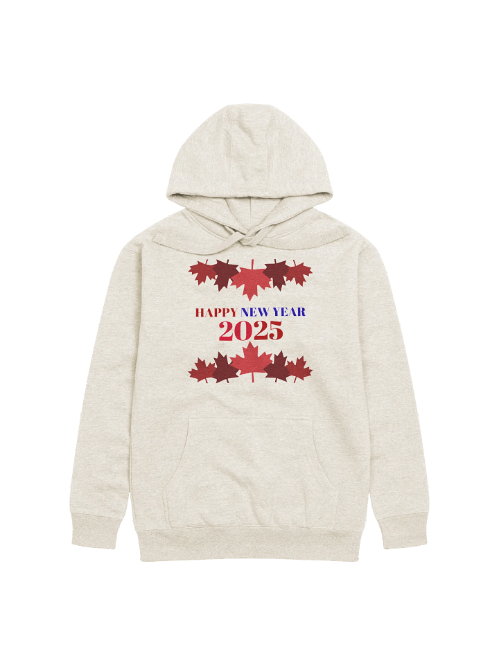 Maple Leaf Happy New 2025 Year Unisex Hoodie product image (1)
