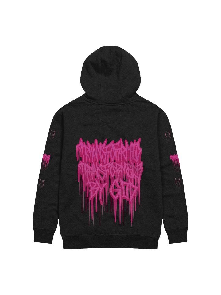 Transformed by God™ Graffiti Hoodie — Neon Fuchsia (Unisex) product image (3)