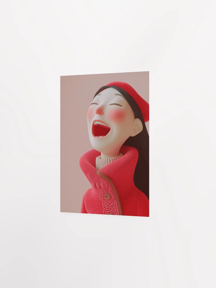 Joyful Laughter Red Beret Poster product image (4)