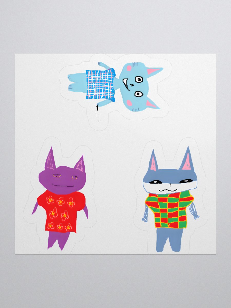 Villager cat sticker pack product image (1)