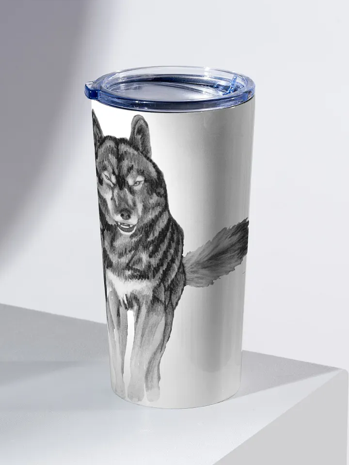 Wolf Drawing Travel Cup product image (2)