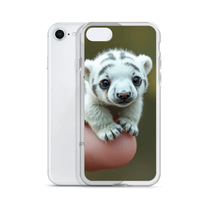Tiny Baby Polar Bear on a Finger iPhone Case product image (51)