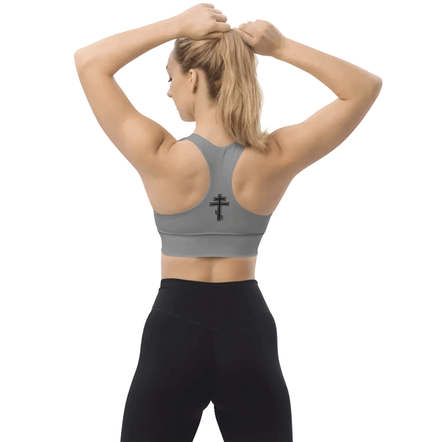 Grey Serenity Longline Sports Bra product image (8)