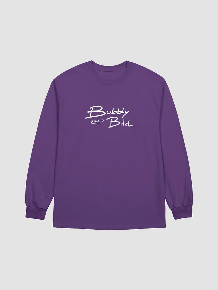 Bubbly and a B*tch (white design) printed cotton long sleeve product image (2)