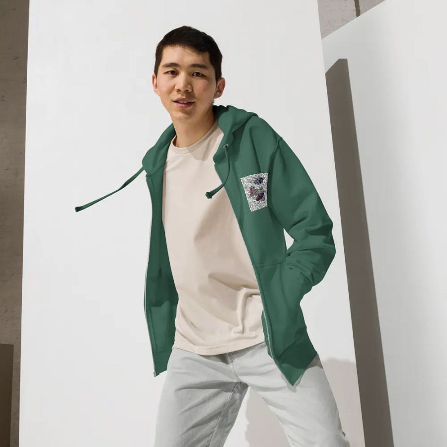 Kid Airplane (Independent Trading Co. Fleece Zip Up Hoodie) product image (3)
