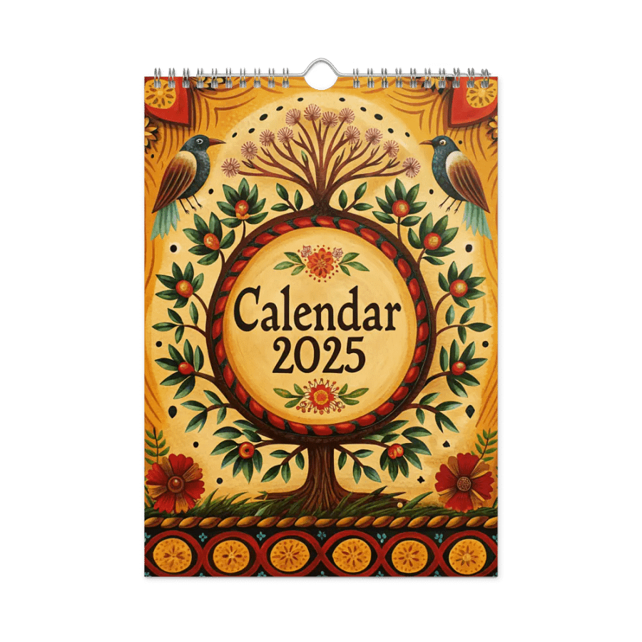 FOLK ART WALL CALENDAR 2025 product image (3)