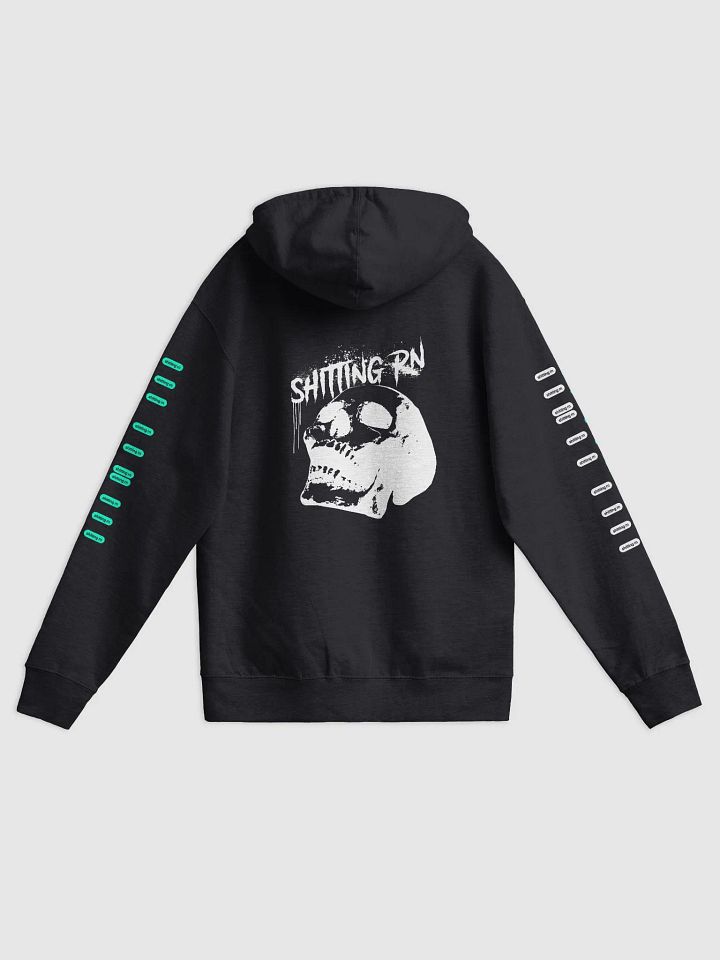 SHITTING RN ZIP-UP HOODIE [BLACK] product image (1)