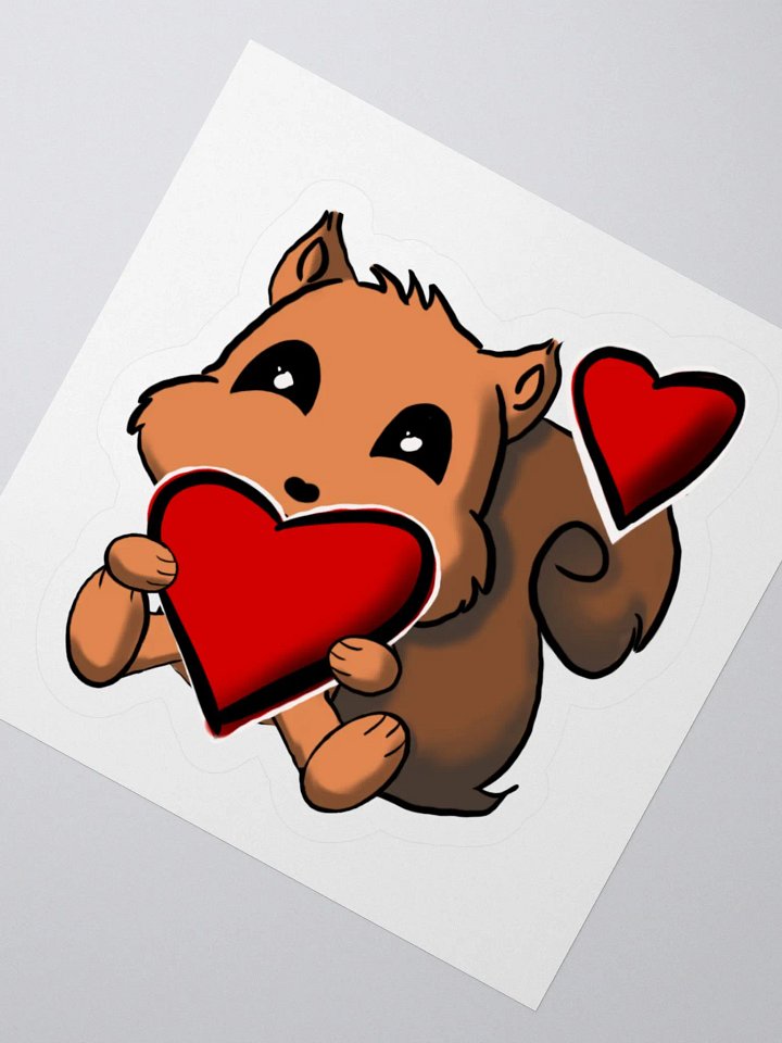 Squirrely Love Sticker product image (1)