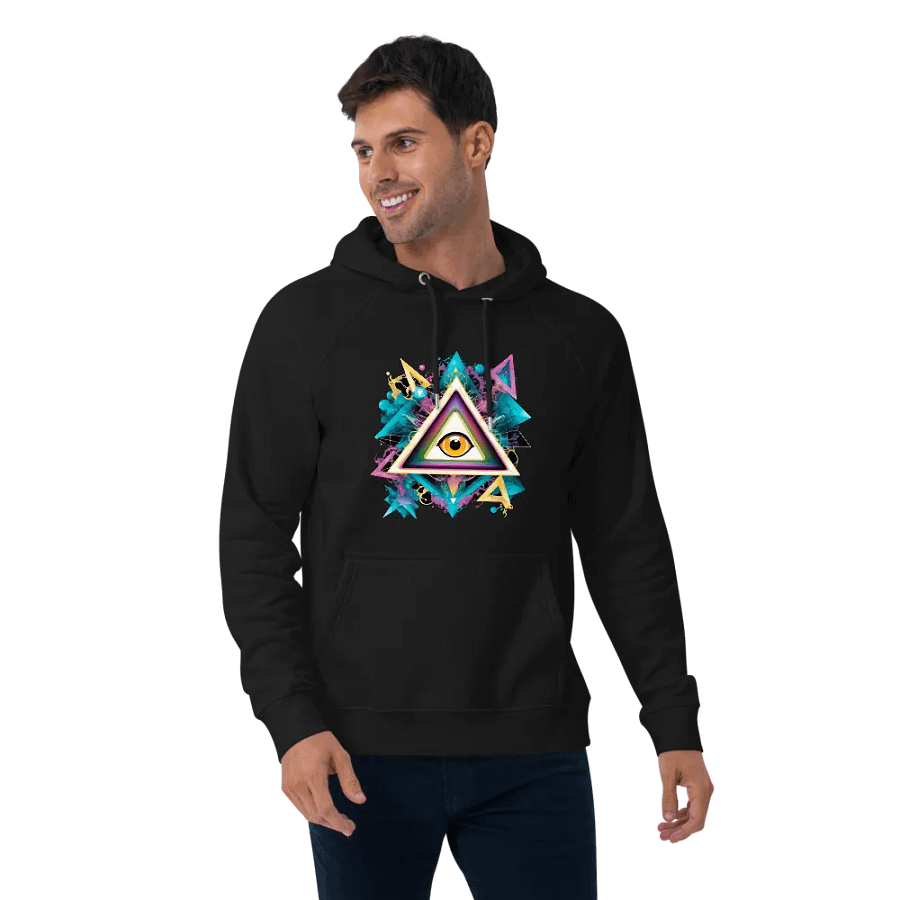 [All Seeing Eye] Unisex Eco Raglan Hoodie product image (7)
