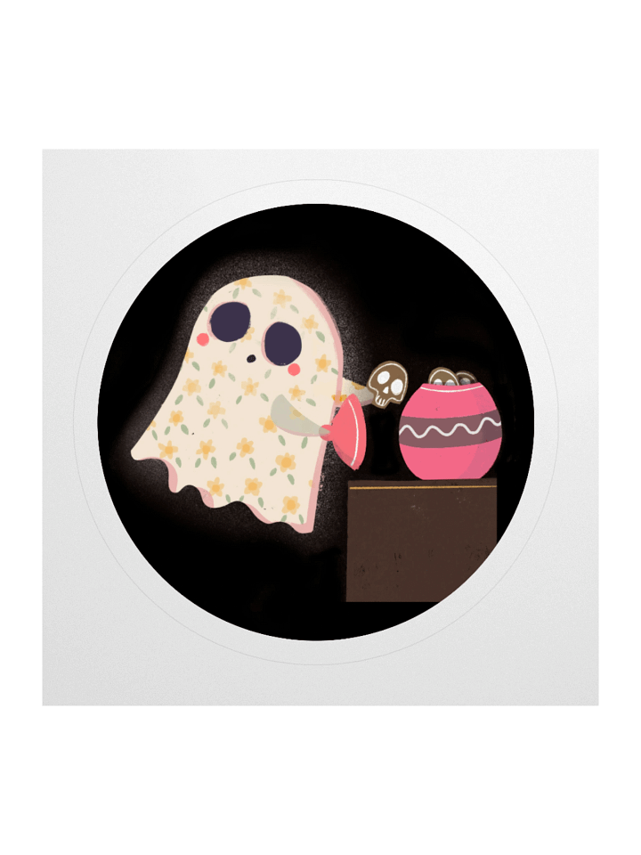 Little Ghost Cookie Thief - Vinyl Sticker product image (2)